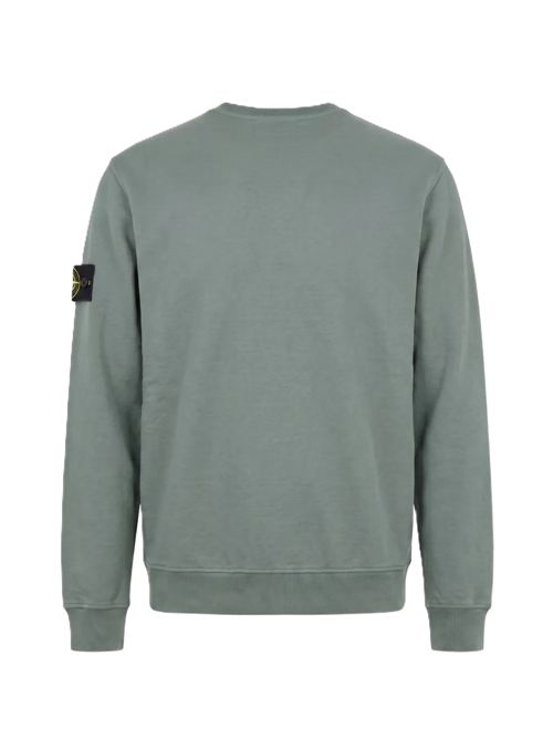 Organic Cotton Fleece Crewneck Sweatshirt ocean green Stone Island | L2S15 6100049 S0A20V005T OCEAN GREEN
